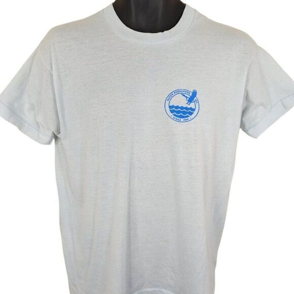 Vintage Surfing Rhino T Shirt Mens Size Medium Light Blue El Paso Texas - Picture 2 of 7